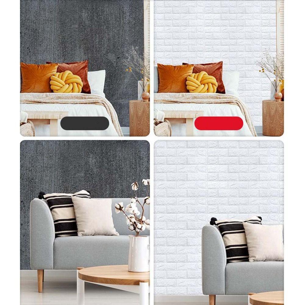 Foam Wall Sticker Self-Adhesive Brick Wallpaper DIY Wallpaper Roll  Background Wall