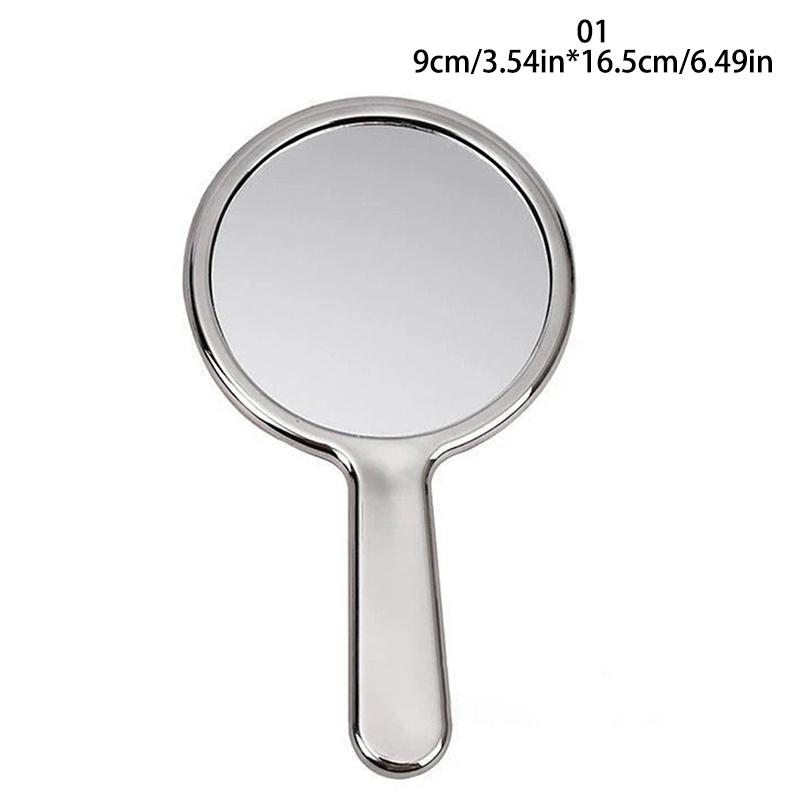 1Pc Retro Hand-Held Makeup Mirror Portable Beauty Mirror Home Beauty Tool