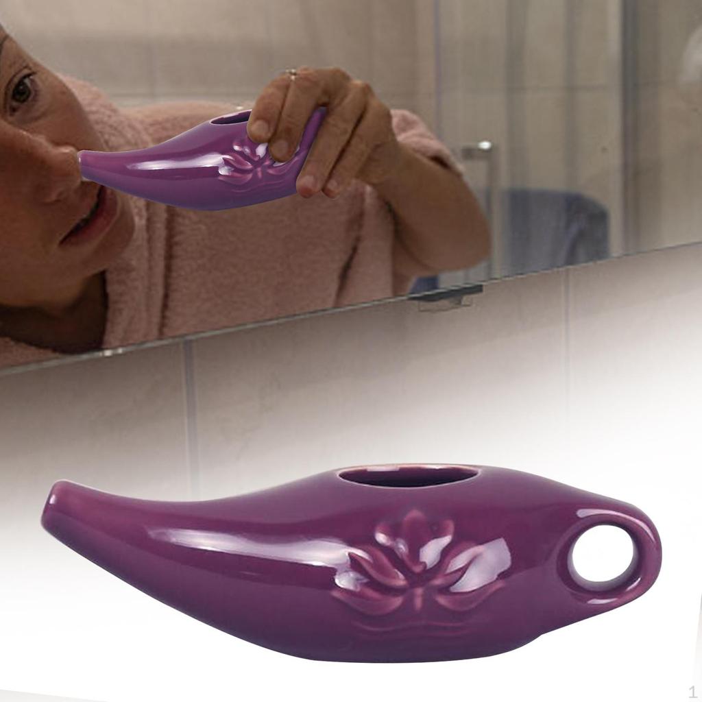 Ceramic Neti Pot Nasal Cleansing Nose Wash Irrigator for Rinsing