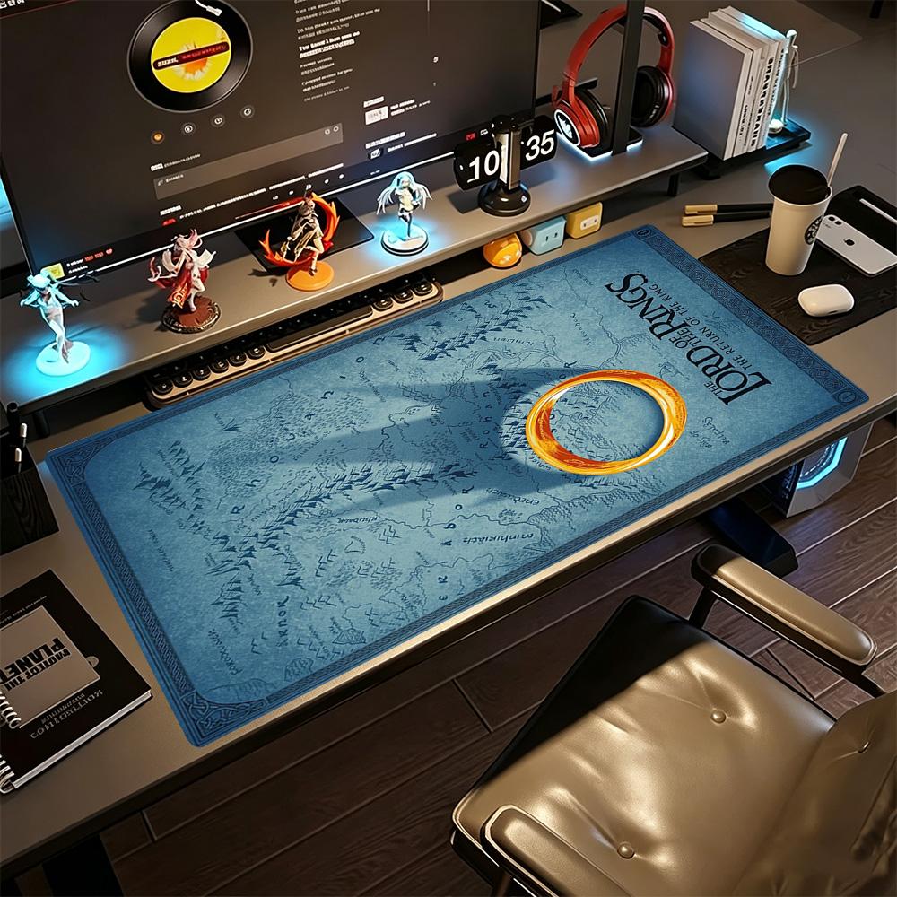 Lord Rings Gaming Mouse Pad Keyboard Pad Study Desk Mat Non-Slip Rubber Base Computer Decor Item Office Use