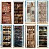 Retro Library Adhesive Door Wallpaper Waterproof Home Decor Living Room Mural Decal Sticker Wooden Cabinet Poster Wine