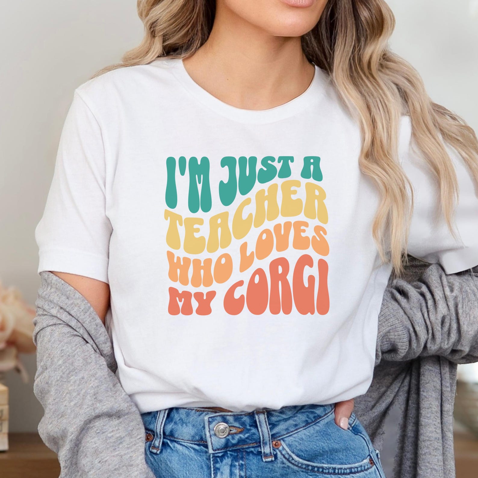 Teacher and Dog Mom Shirt, Cute Teacher Shirt, Dog Lover Shirt, Corgi Dog Mom Tee, Teacher Dog Mom Shirt, Dog Lover Teacher Gift 2XL