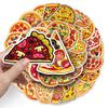50 Pizza Personalized Cartoon Food Guka Handbook Decoration Guitar Laptop Suitcase Doodle Stickers