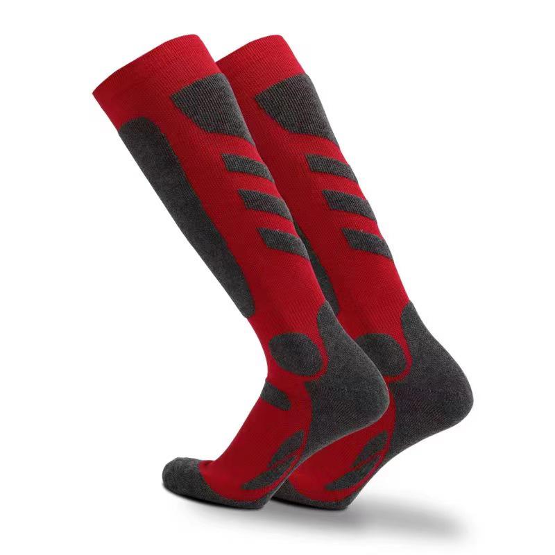 Unisex Quick-Dry Wool Ski Socks for Children and Adults - Warm, Long, and Ideal for Outdoor Sports