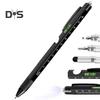 Mehrzweck-Werkzeugstift für Männer, LED-Licht, Schraubendreher, Lineal, Eingabestift, Wasserwaage, Flaschenöffner, Gadgets, 9-in-1-Multitool-Stift