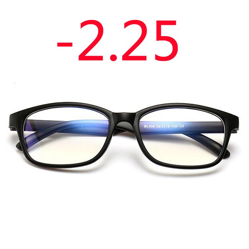 -1.0 -1.25 -1.50 -1.75 -2.0 -2.5 -3.0 To -4.0 Finished Myopia Glasses Women Men Short Sight Eyewear Black Blue Red Frame