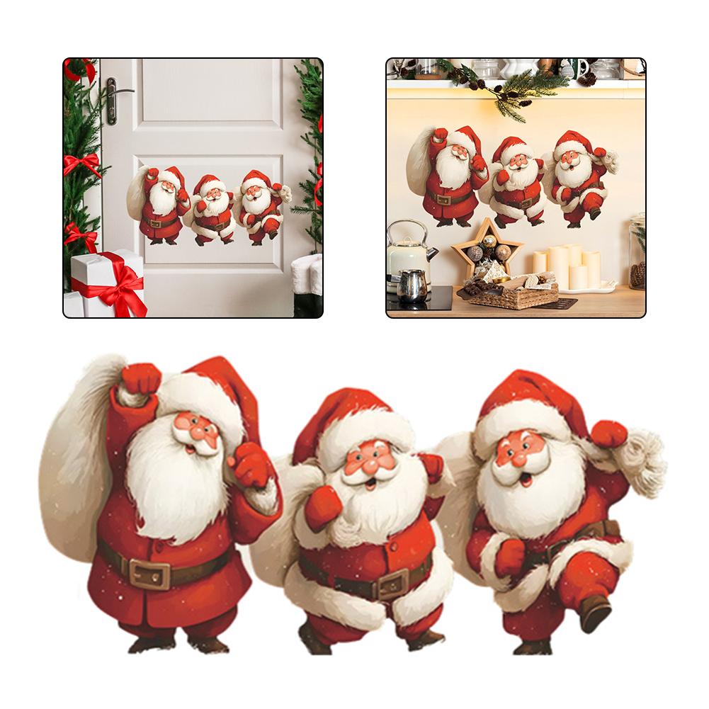 Christmas Atmosphere 30*60CM Christmas Decor Holiday Party Jolly Santa Decoration 30*60cm Size Indoor Outdoor Use PVC Material