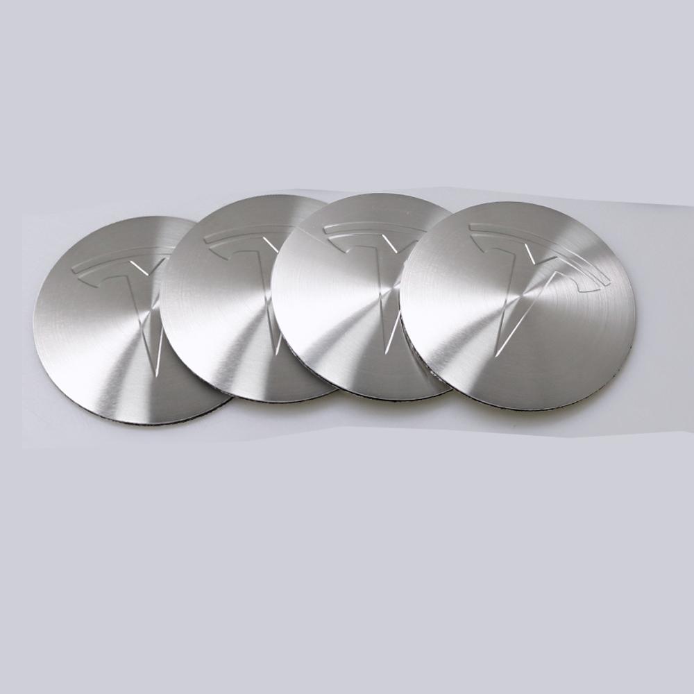 

for Tesla Model 3 Y S X Personalized Car Stickers Accessories 4pcs 56mm Tesla Hub Cap Center Cap Logo High Quality Sticker 56mm Stickers