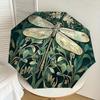 1pc Dragonfly Floral Automatic Open/Close Umbrella with Windproof, 8-Rib Sturdy Canopy, Durable Ribs, Fashionable Design1257A