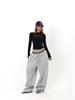 Slim-Fit Trendy Letter Print Long-Sleeved Top - Fashionable & Unique Design