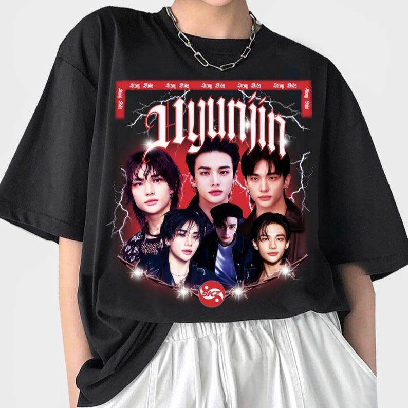Retro Hyunjin Stray Kids Kpop T-shirt, Stray Kids Karma Album Shirt, Stray Kids Ceremony Shirt, Stray Kids Dominate SKZOO World Tour 2026 4XL
