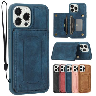 Funda tipo billetera de cuero con ranura para tarjeta magnética con tapa para iPhone 15 14 Plus 13 12 11 Pro Max XSMAX para Samsung S23 S22 S21 S20Ultra Plus S21FE S20FE A14 A54 A53