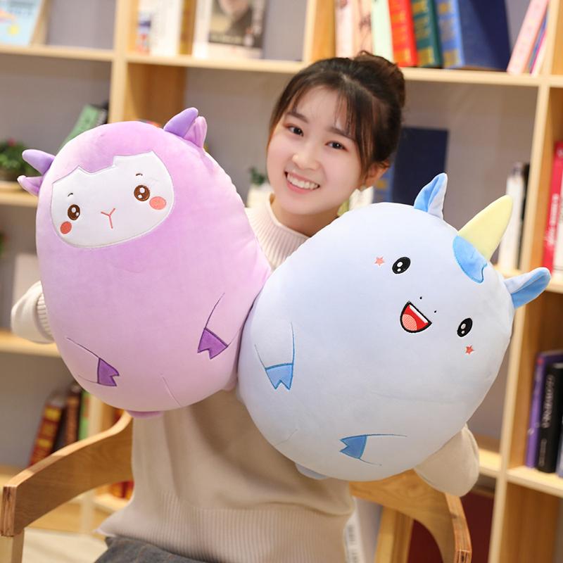 Hot Lovely Cartoon Animal Dinosaur Unicorn Mouse Monkey Plush Toys Stuffed Soft Warm Hand Pillow Blanket Children Birthday Gift