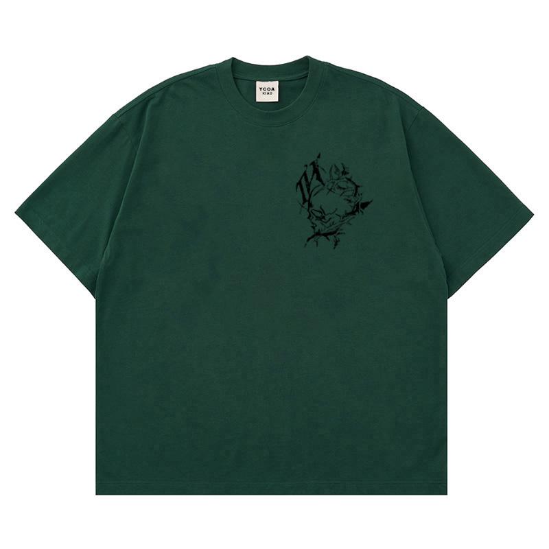 Mens TShirts THORNS Graphic Streetwear Cotton Tops Tees Short Sleeve Tee Oversized Vintage Hip Hop Korean Fashion Y2k Clothing