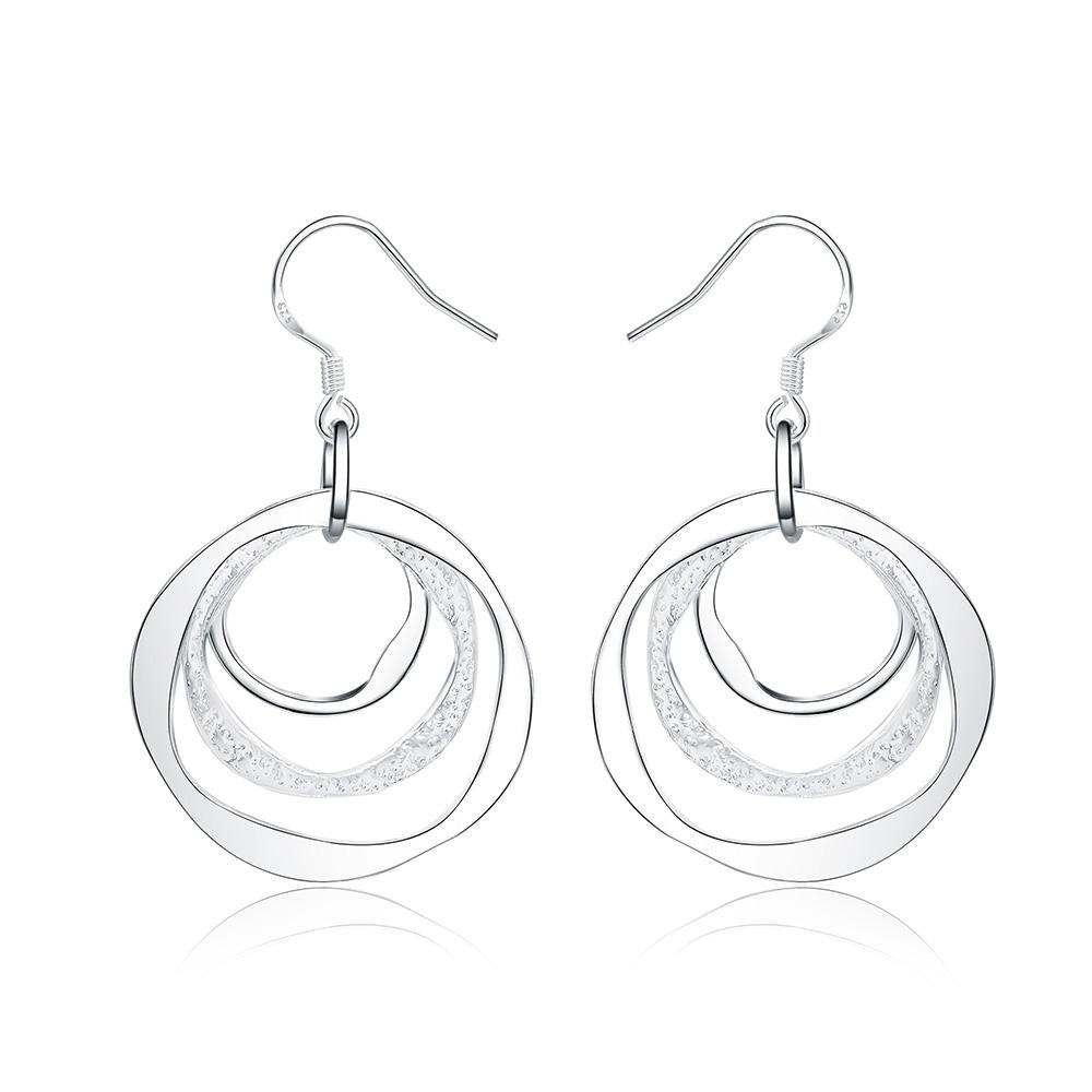 Circle Drop Earrings 925 Sterling Silver Party Gifts Fashion Jewelry