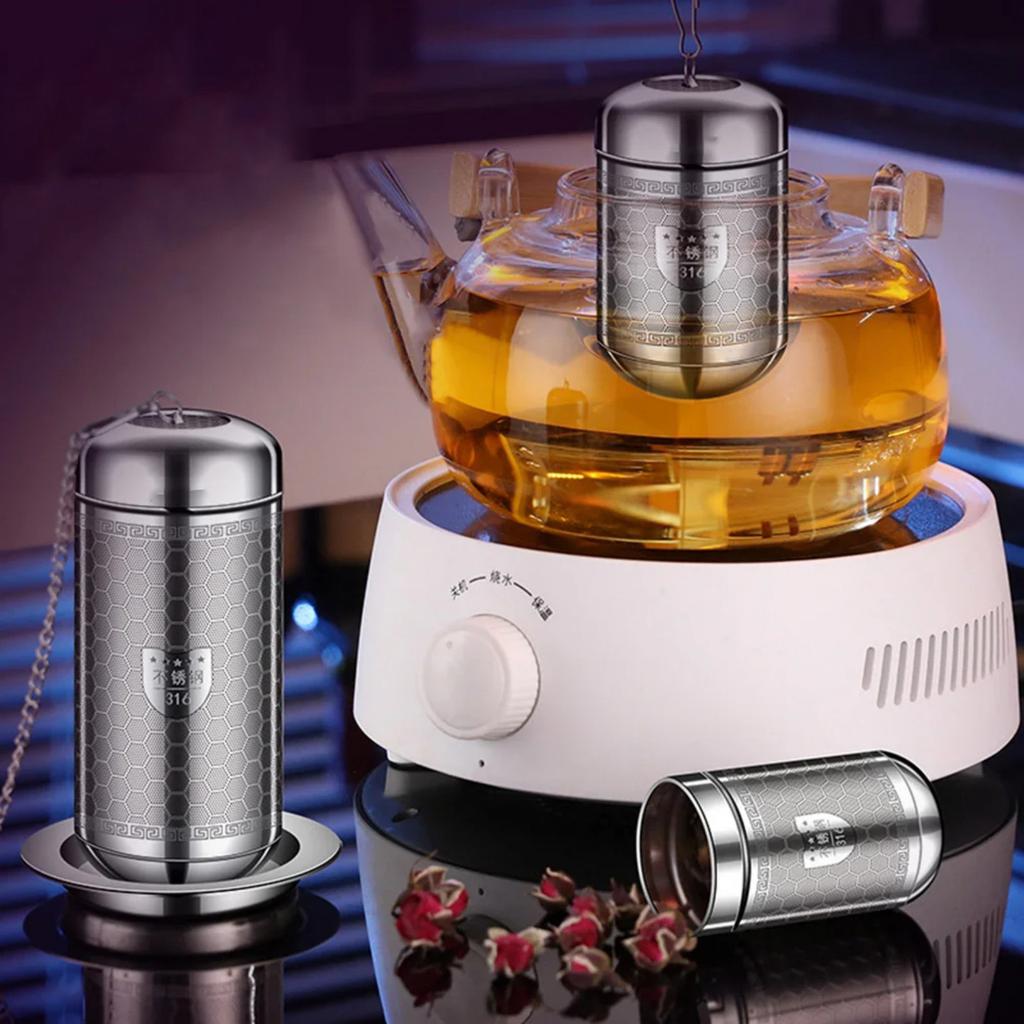 316Stainless Steel Teas Filtration Kettle Accessories Portable Teas Infuser Teas Filter for Travel and Outdoor Use