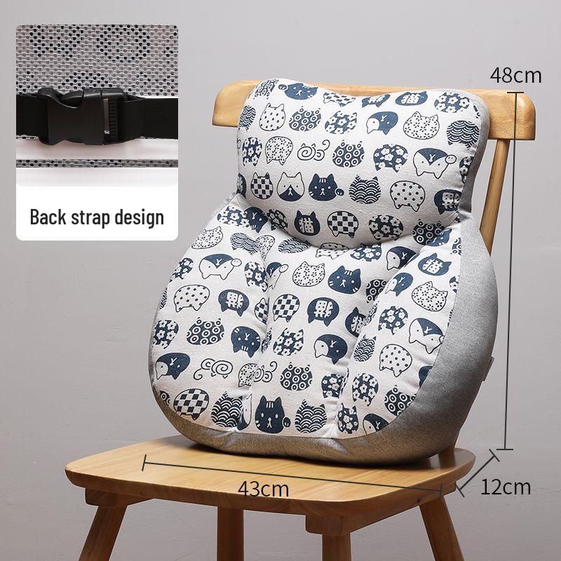 Ergonomic Office Chair Cushion: Backrest, Headrest, Lumbar Support, and Waist Pillow for Kids, Pregnant Women, and Long Sitting Comfort.