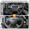 3pcs Steering Wheel Decorative Cover Sticker for Ford Focus 3 Mk3 2012-2014 KUGA Escape 2013-2015 ABS Accessories Car Styling
