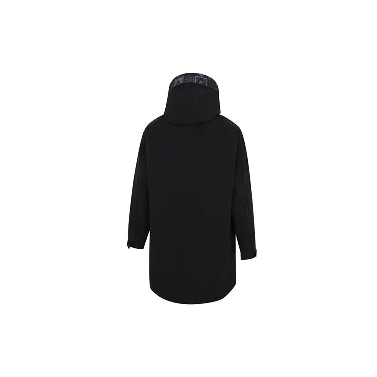 Adidas Cny Tiger Year Limited Edition Fleece-Lined Mid-Length Woven Hooded Jacket Women Outerwear Black HC2792
