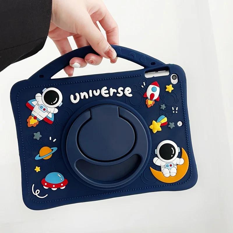 Kids Case For Xiaomi RedMi Pad SE 8.7"11"10.61"POCO Pad 12.1"Tablet Cover Mipad 5 11 6s Pro 12.4 360 Rotation Handle Stand Funda