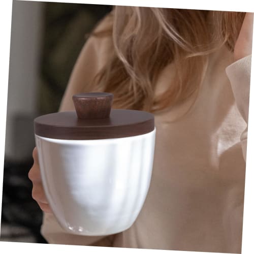 LABRIMP Nuts Wooden Cup Cover for Drinks, Coffee Mug Lid, Sealing Lid Button, Wooden Water Cup Lid, Mug Cover, Cup