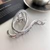 1pc Fashion Minimalist Metallic Hair Claw Clips Curved Designs Perfect for Chic Updos Daily Elegance Trendy Hair Accessories