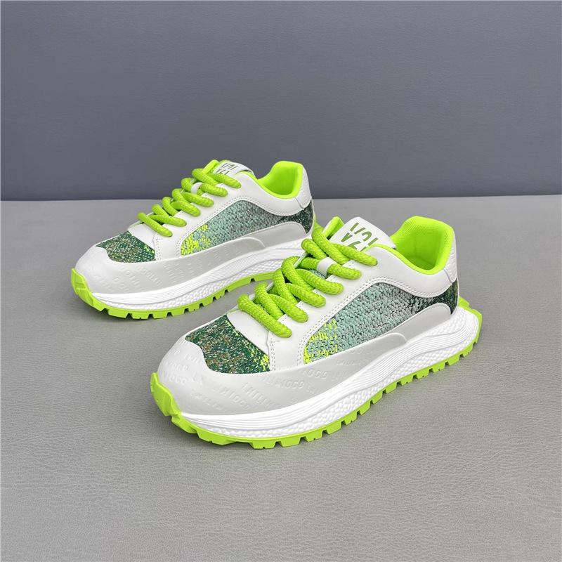 Autumn embroidery Forrest Gump shoes contrasting color design trendy sports casual shoes lightweight trendy shoes v