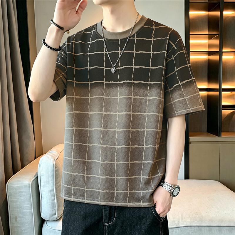 Short-sleeved T-shirt, Round Neck, Half-sleeved Bottoming Shirt, Plus Size Men's Top