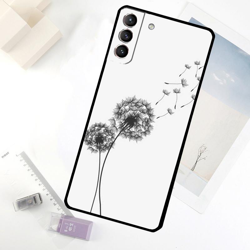 Dandelion Flowers Phone Case For Samsung Galaxy S25 S24 S23 S22 S21 S20 Ultra S9 S10 Plus S23 FE S25 FE Cover