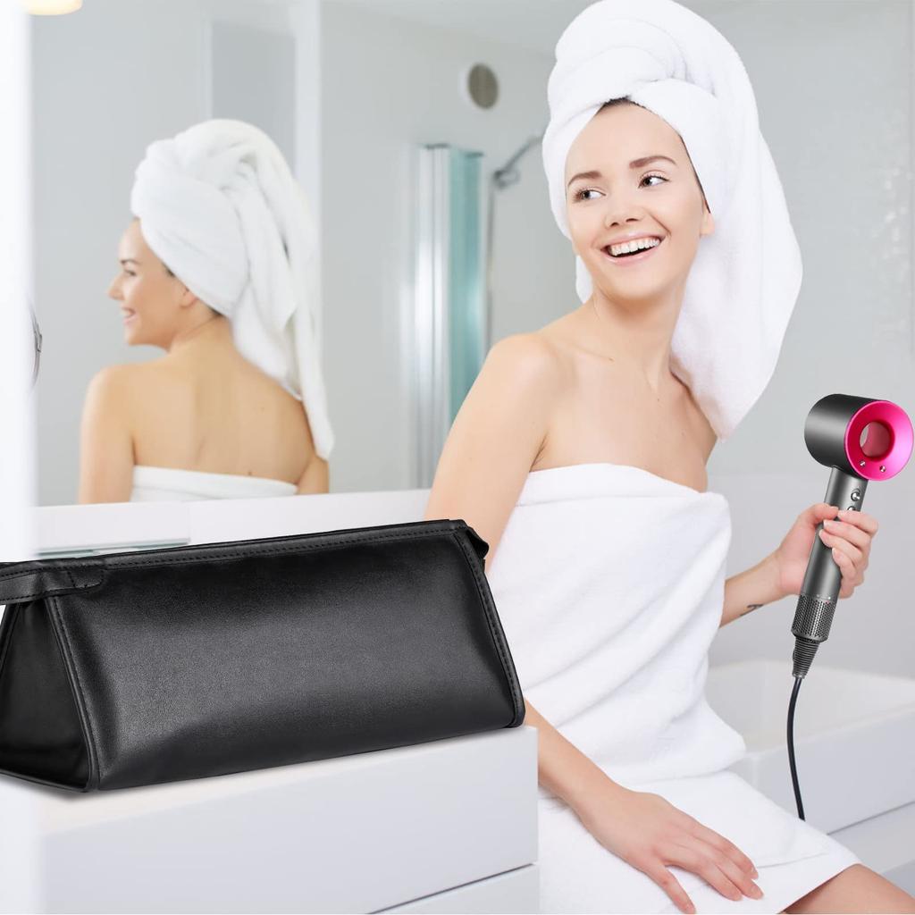 Sightor Travel Case for Dyson Airwrap Portable Hair Carrying Hair Tool Waterproof PU Leather Organizer Bag for Shark FlexStyle Classic Style Styler,