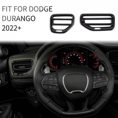 Carbon Fiber Side Dashboard Air Vent Outlet Cover Trim For Dodge Durango 22+