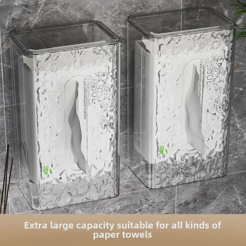 Glacier Pattern Luxury Wall-Mounted Tissue Box for Bathroom
