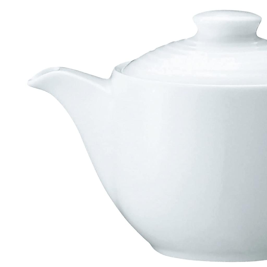 Noritake Teapot, 450cc, Arctic White, Microwave and Dishwasher Safe, White Fine Porcelain (White), 91569/4000