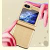 Lychee Leather Phone Case for Samsung Galaxy Z Flip5 Flip4 Flip3 Luxury Plating Shockproof Back Protection Cover