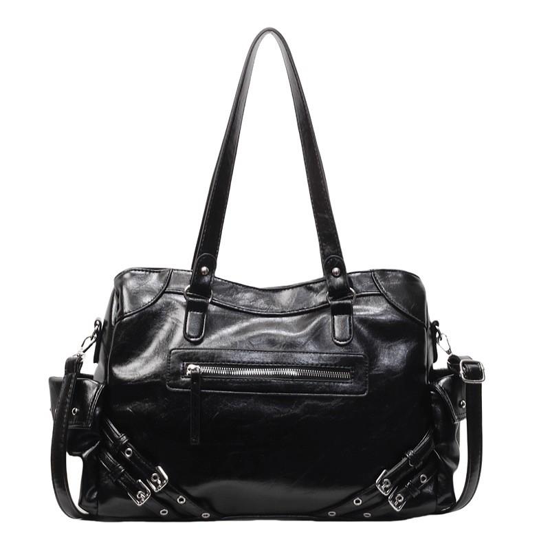 Crossborder Style Pu Tote Bag For Women With Multipocket Design And Zipper Closure