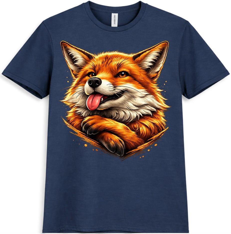 Cute Fox T Shirt Realistic Wildlife Animal Art Novelty Nature Lover Graphic Tee