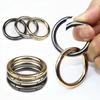 10/50 Stück Metall O-Ringe Federkarabiner für DIY Schmuck Offene Runde Karabiner Schlüsselanhänger Taschenclips Haken Hundeleinen Schnallen Verbinder