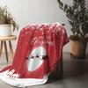 Santa Claus Christmas Blanket Cozy Throw Flannel Reindeer Holiday Festive Home Decor Gift Personalized Xmas Bedding Set