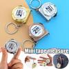 Portable Mini Tape Measure Retractable 2m Mild Steel Keychain Household Tool Delicate Multipurpose Ruler for DIY 1pc