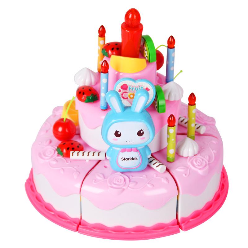 DIY Singing Birthday Cake Candle & Cutting Toy for Kids