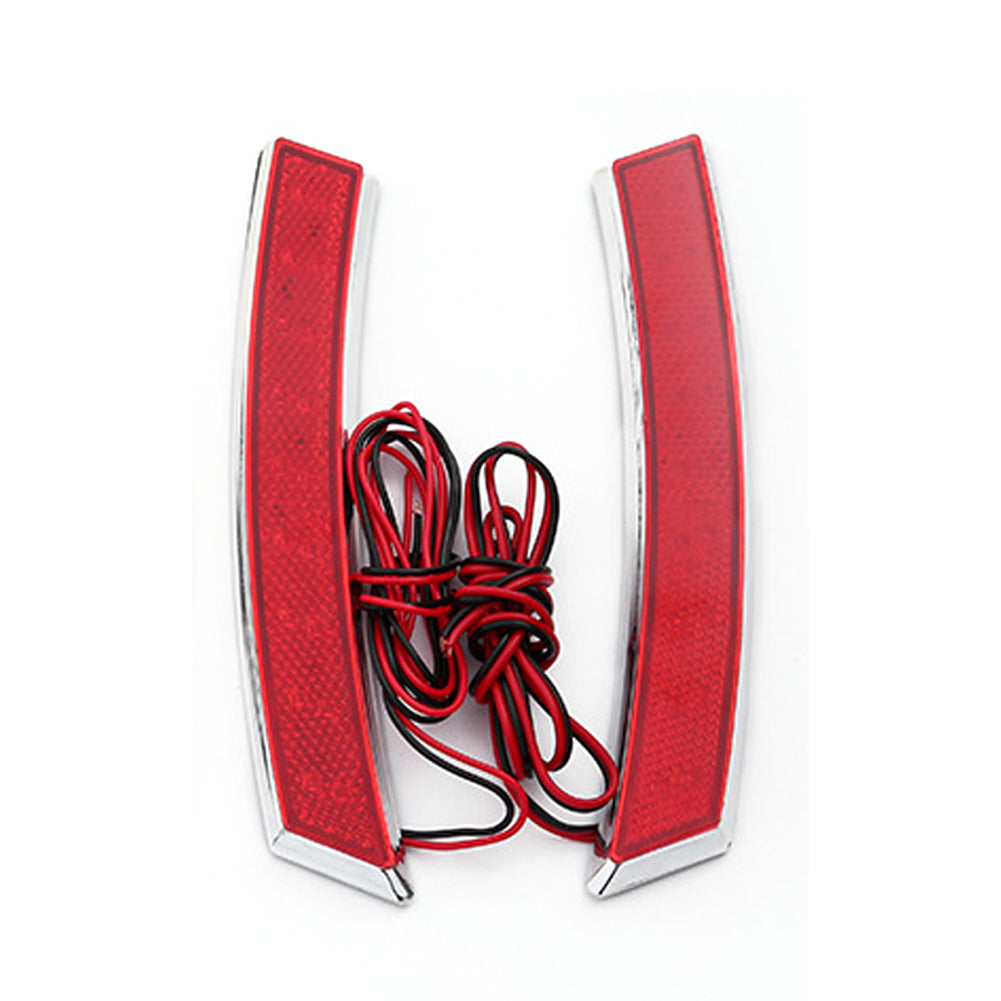 

2 шт. Универсальный 18-светодиодный автомобильный боковой габаритный фонарь на колесе, клейкая пластиковая оболочка, указатель поворота, автомобильный передний бампер, фары DRL красный