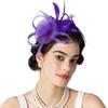 Formální šaty Peří Síťovaná čelenka Retro Fascinátor Ozdoba hlavy Malý cylindr Čelenka Dívky