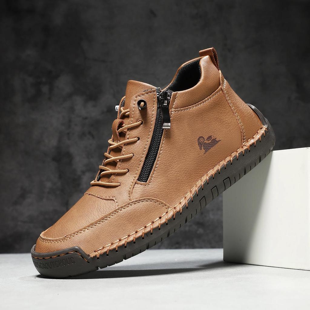 Hand-Stitched Women’s Soft Sole Flat Casual Shoes for Autumn & Winter - A805
