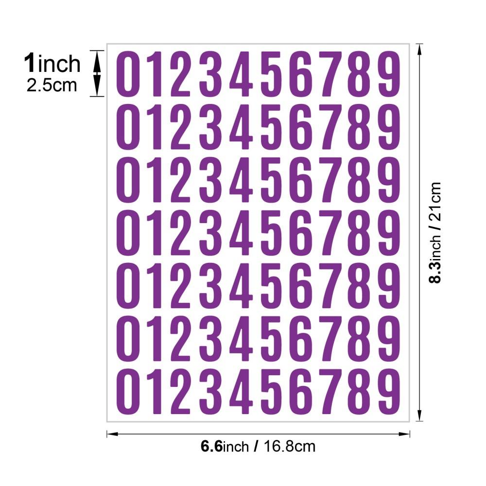 5Pcsset 1 Inch Functional Planner Stickers Vinyl Waterproof Black White Colorful Number Sticker For Cup Laptop Price Tag