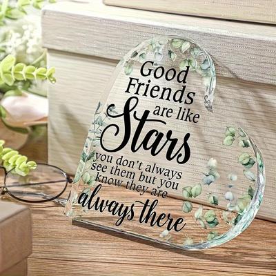 2D Flat Acrylic "good Friends Like Stars" Father Son Decoration, Indoor and Outdoor Decoration - No Need for Batteries/electricity, Free Day Decorat