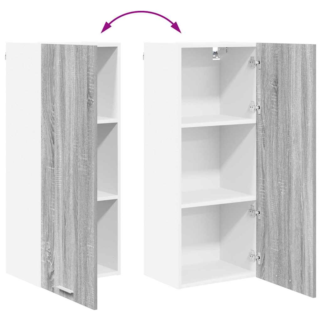 Riga Hanging Cabinet Grey Sonoma 40 X 31 X 100 Cm Particleboard