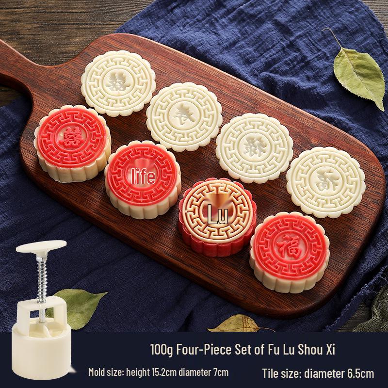 Forma do wytłaczania księżycowych ciastek typu Snow Skin i ciastek z fasoli mung, ręcznie tłoczona