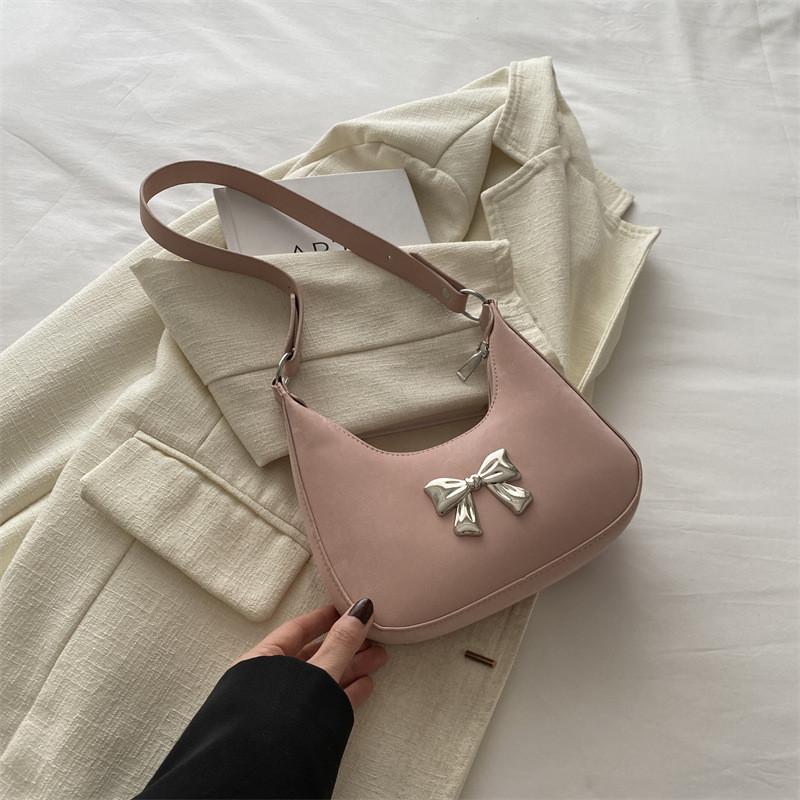 Stylish And Trendy Pu Material Shoulder Bag With Street Style Elements розовый