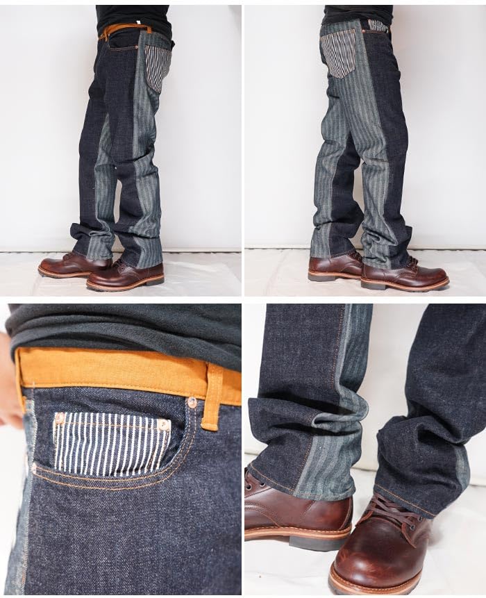 Kojima Jeans Ultimate Combo Made in One Pants, Men's, Japan, Wash, RNB-1365, Multi-30