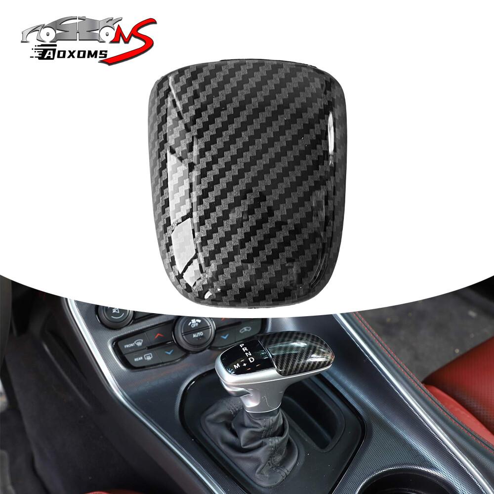 Carbon Fiber Inner Gear Shift Knob Cover Trim for Dodge Challenger/Charger 2015+